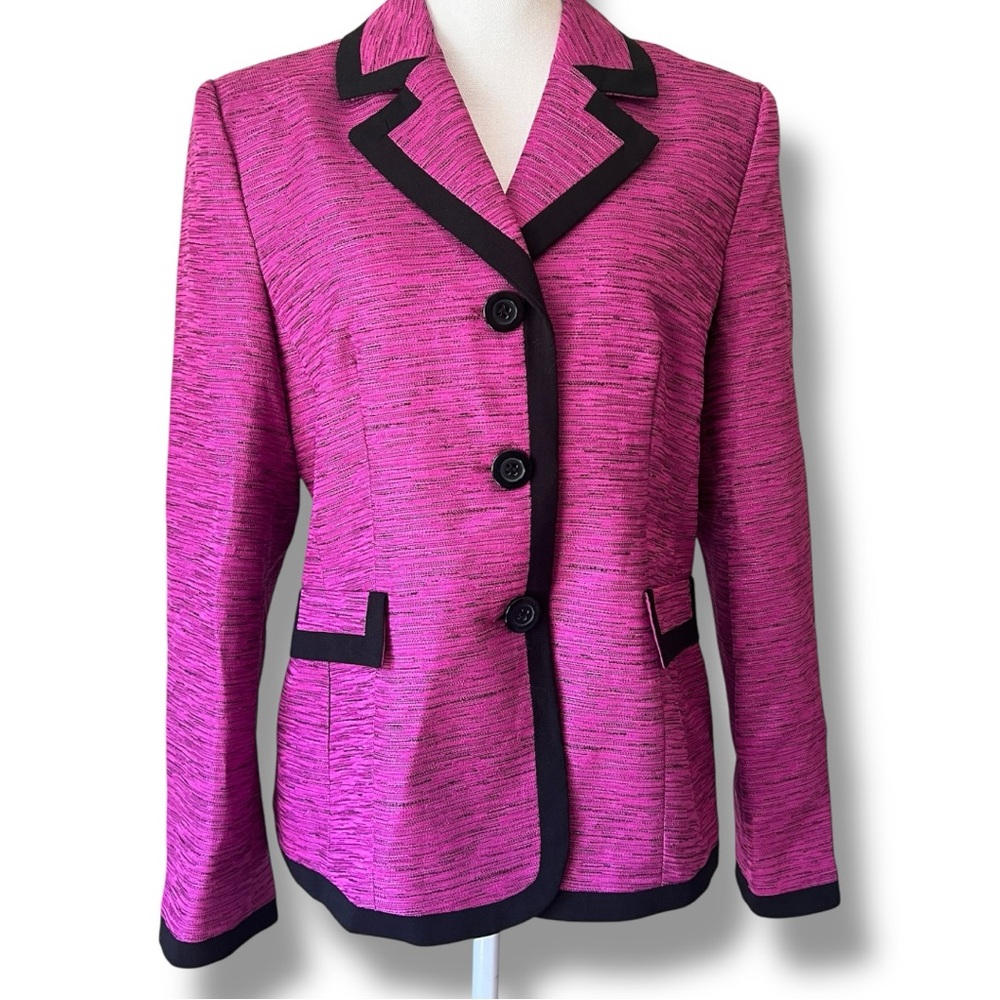 VTG Fuchsia Pink Blazer Dress Danillo Y2K Jacket NWOT Women's Sz.12